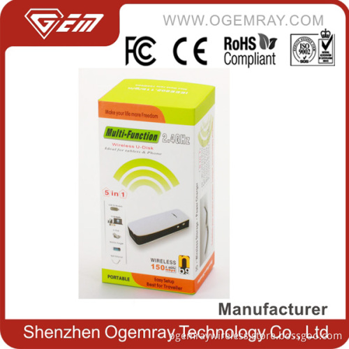 Portable 3G Wireless Bridge Support 3G, Media Sharing Funtion